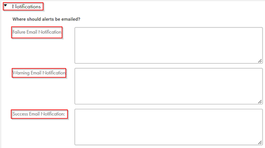 Figure 8: Email notification functionality available in Data Loader