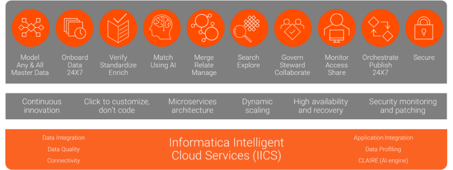 Picture of Informatica Master Data Management tools.
