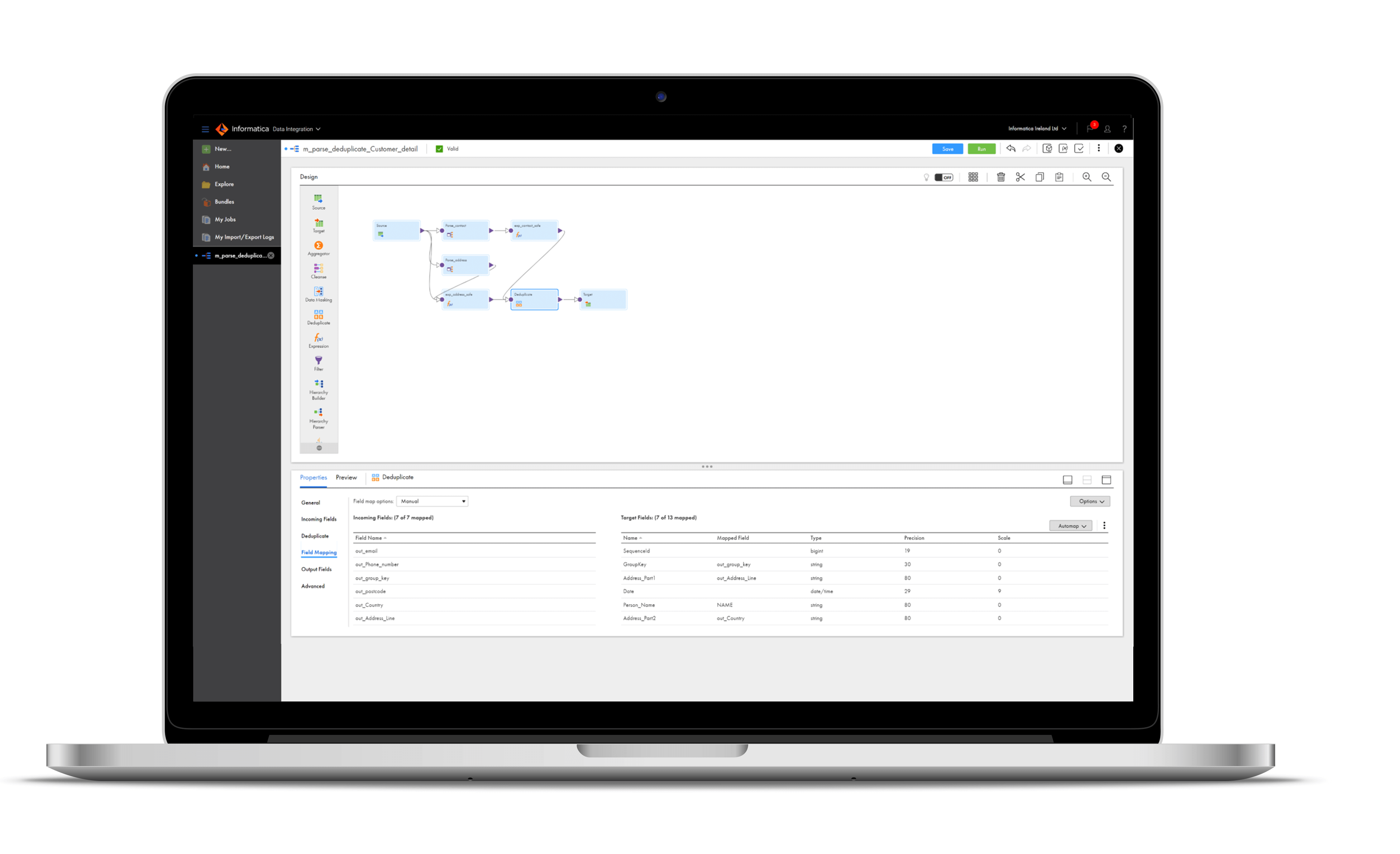 Accedi alle trasformazioni del Data Quality