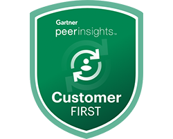 Gartner Peer Insights Customer First Badge