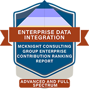 INFORMATICA IS A FULL SPECTRUM ENTERPRISE DATA INTEGRATION VENDOR WITH AN ADVANCED RATING, AND OVERALL LEADER OF THE SPACE ACCORDING TO MCKNIGHT ENTERPRISE CONTRIBUTION RANKING REPORT
