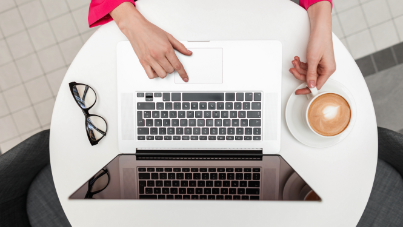 Person working at their desk