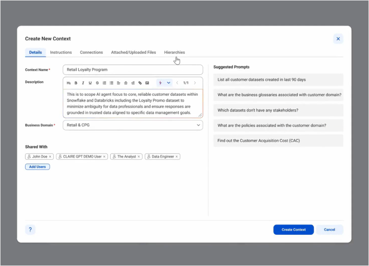 Ground AI and agents in a trusted enterprise context layer